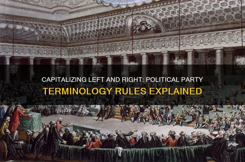 when talking about political party are left and right capitalized