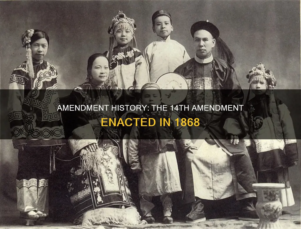 when was 14th amendment to constitution inacted