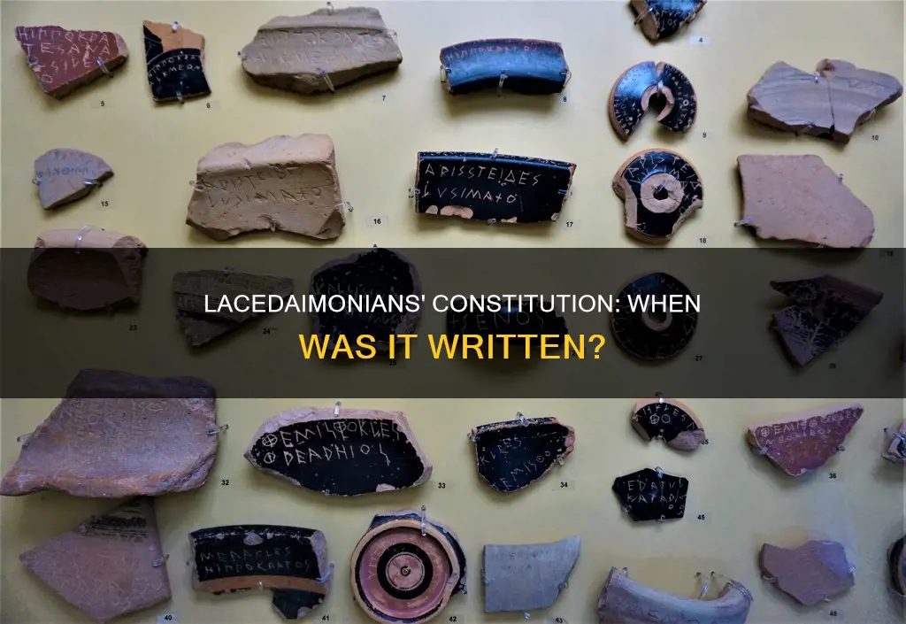 when was constitution of the lacedaimonians written