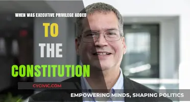 Executive Privilege: When Did It Enter the Constitution?