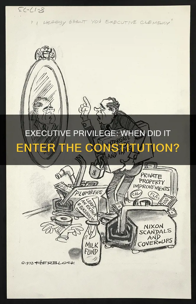 when was executive privilege added to the constitution
