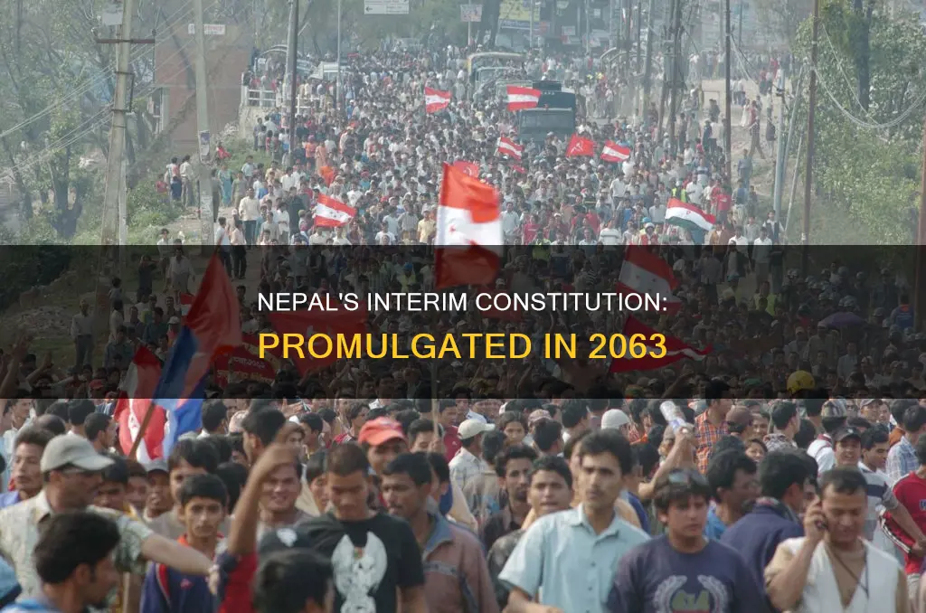 when was interim constitution of nepal 2063 promulgated