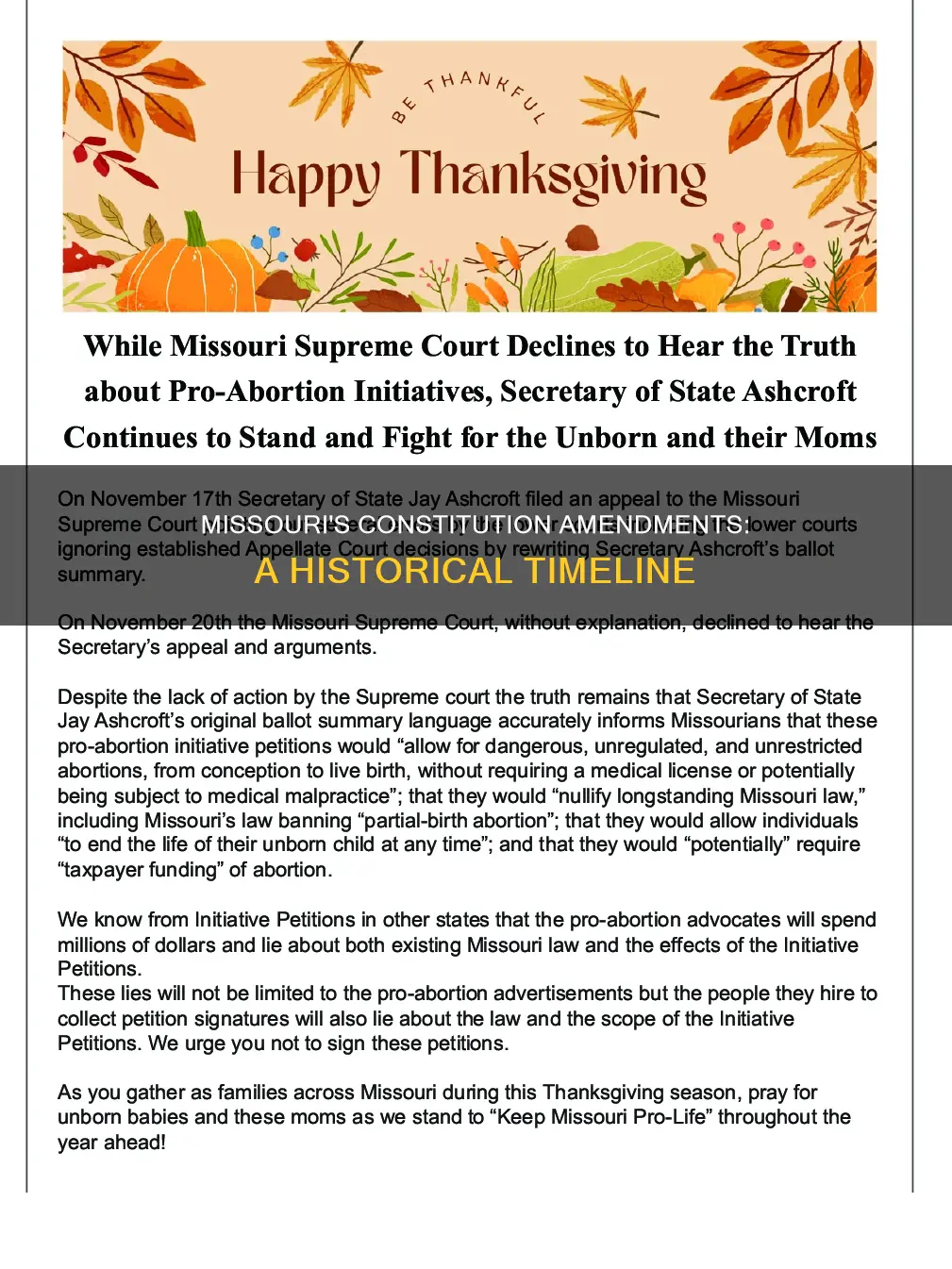 when was missouris constitution amended