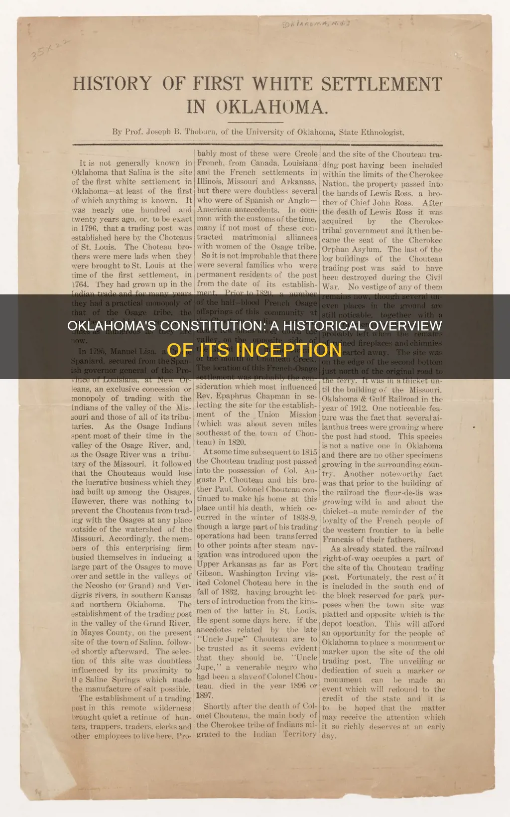when was oklahoma constitution written