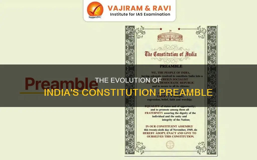 when was preamble of constitution of india created