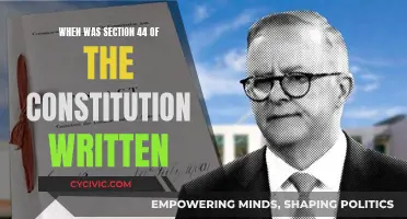 The Constitution's Section 44: When Was It Drafted?