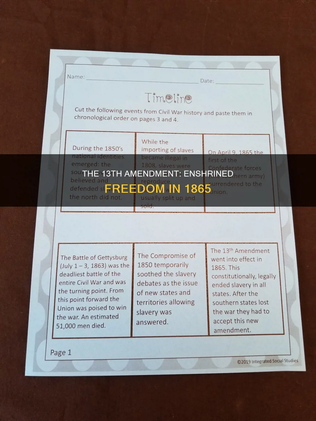 when was the 13 amendment added to the constitution