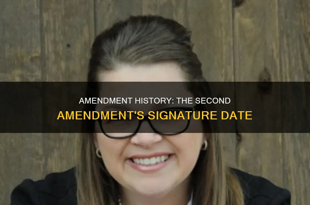 when was the 2nd amendment signed