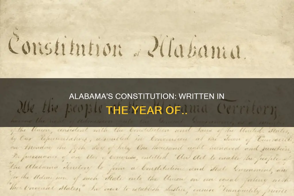 when was the alabam constitution written