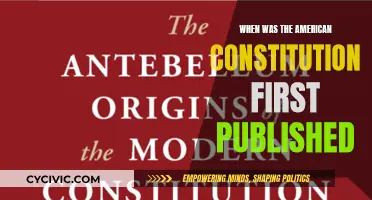 The American Constitution: Its First Publication
