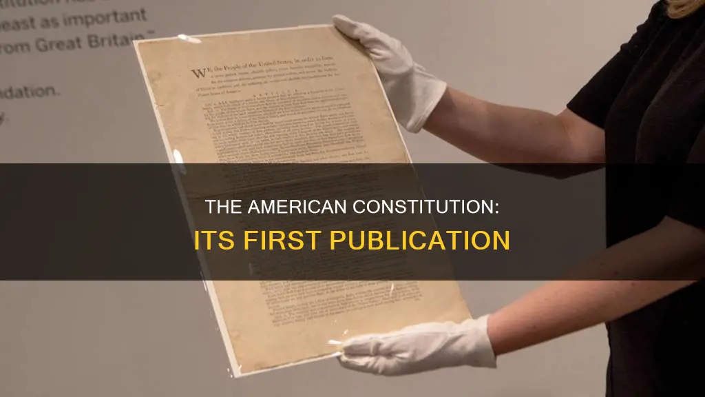 when was the american constitution first published