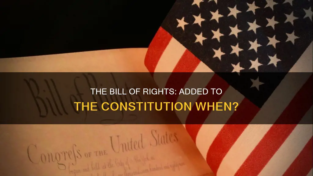 when was the bill of rigths added to constitution