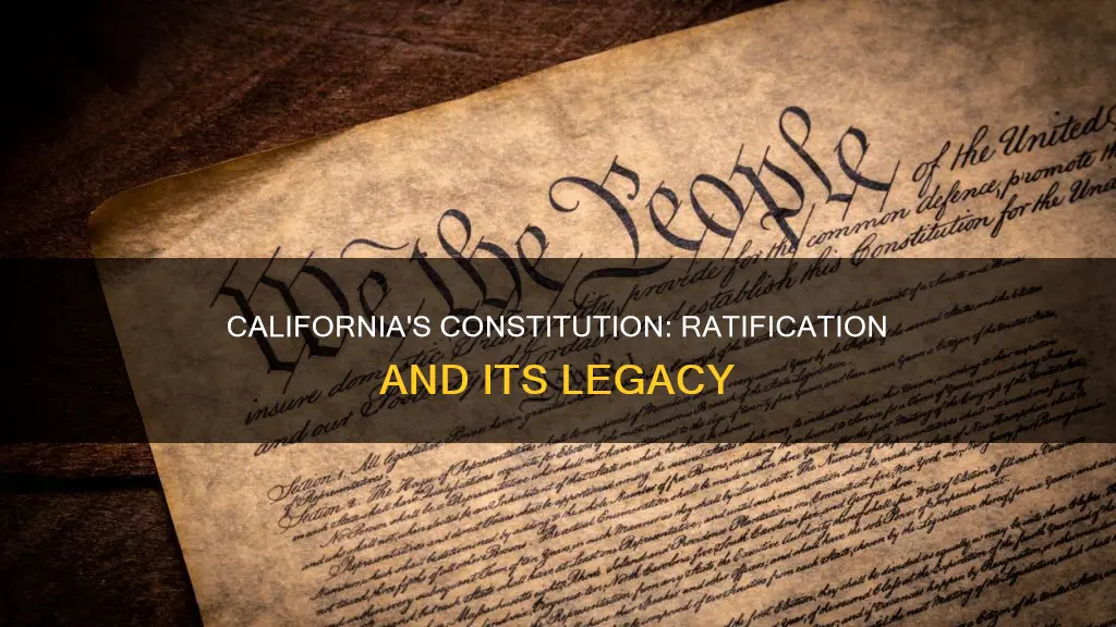 when was the cali constitution ratified