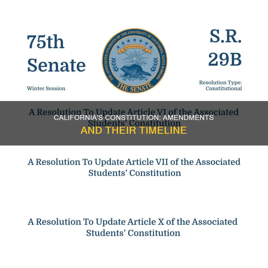 when was the california constitution last amended