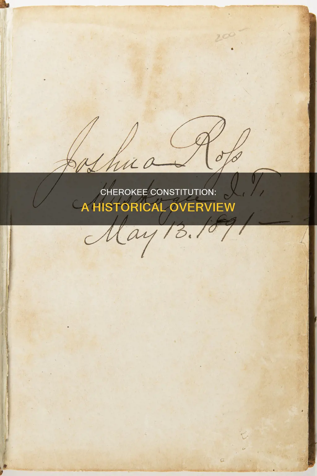 when was the cherokee constitution writte