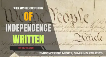The Independence Constitution: When Was It Written?