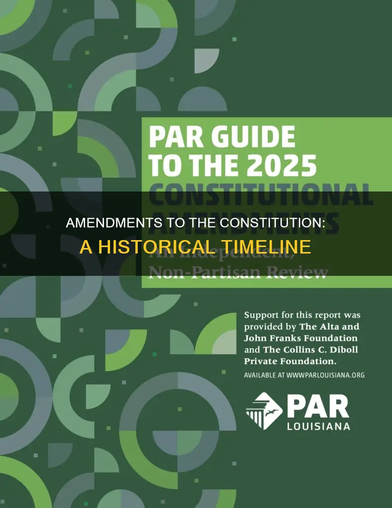 when was the constitutional amendments passed