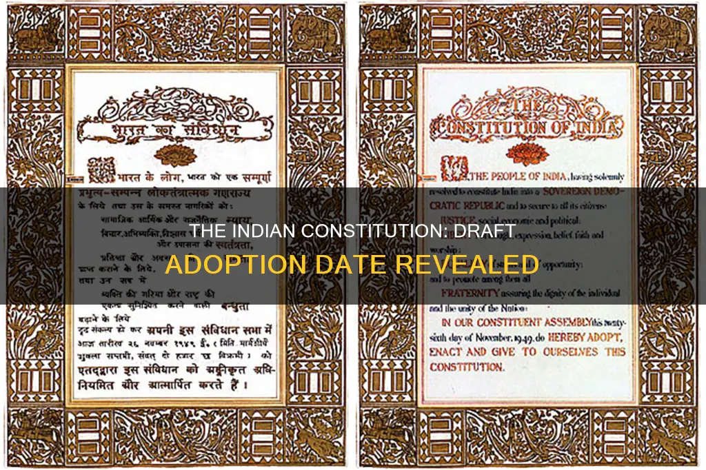 when was the draft of the indian constitution finally adopted