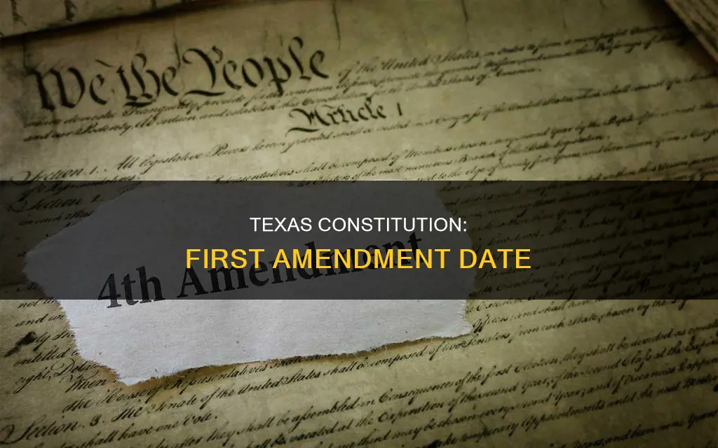when was the first amendment to the texas constitution