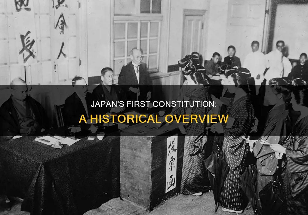 when was the first written constitution of japan written