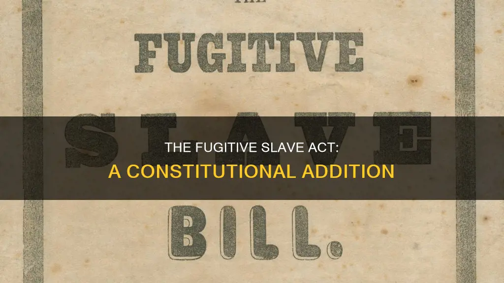 when was the fugitive slave act added to the constitution