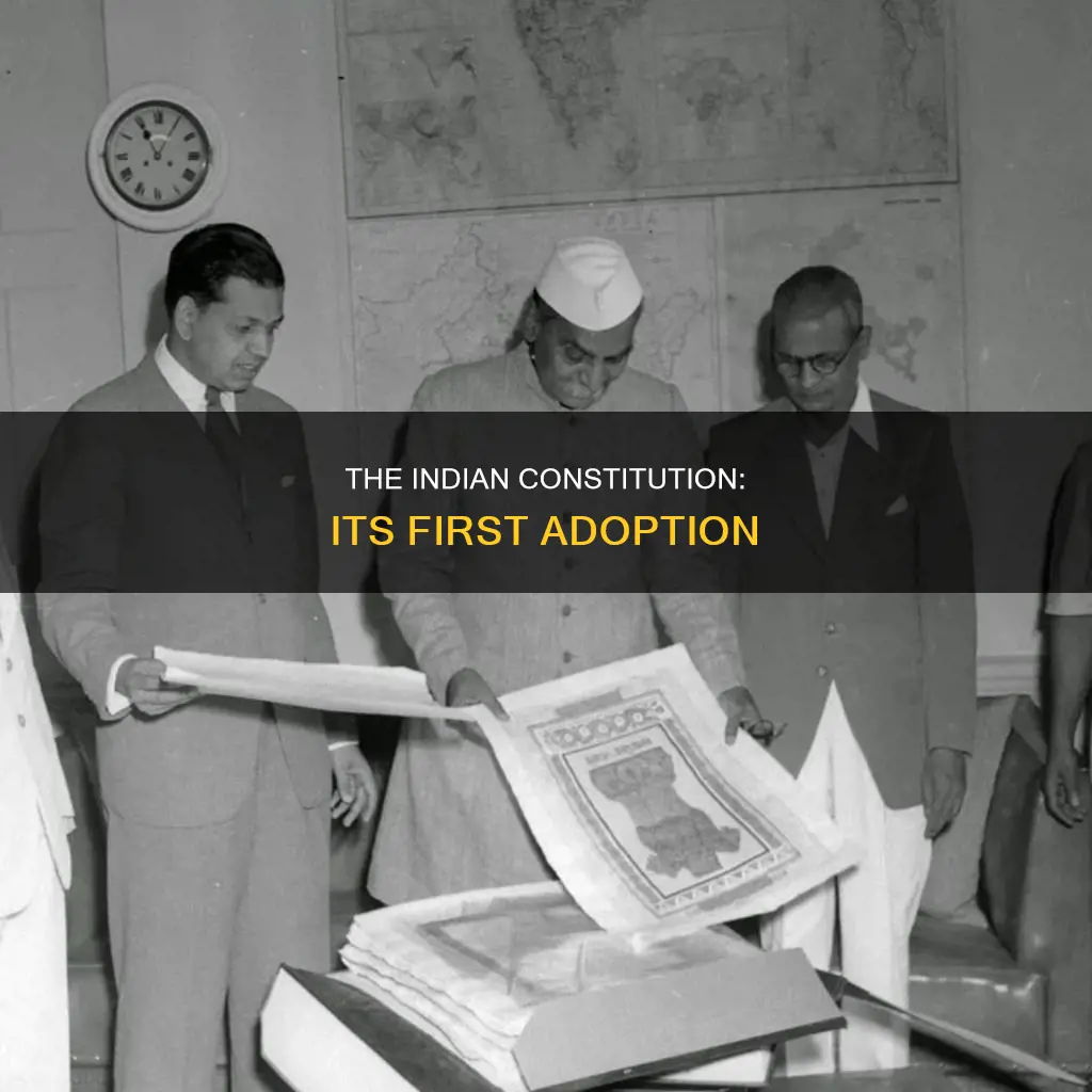 when was the indian constitution first adopted