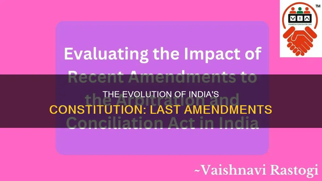 when was the indian constitution last amended