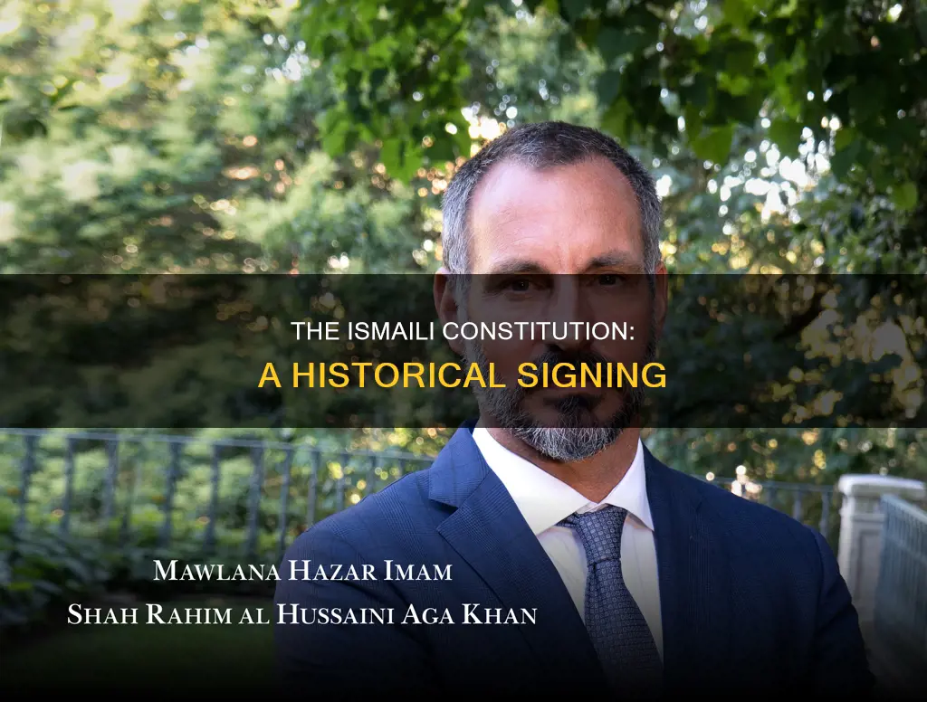 when was the ismaili constitution signed