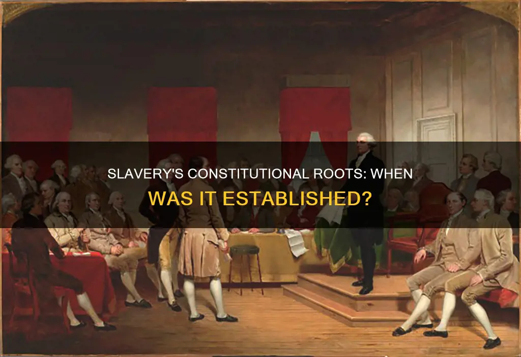 when was the issue of slavery established in the constitution