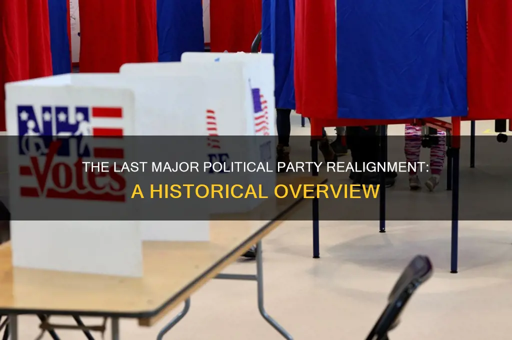 when was the last major political party realignment