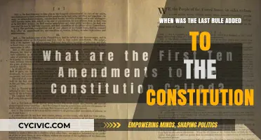 The Constitution's Last Rule: When Was It Added?