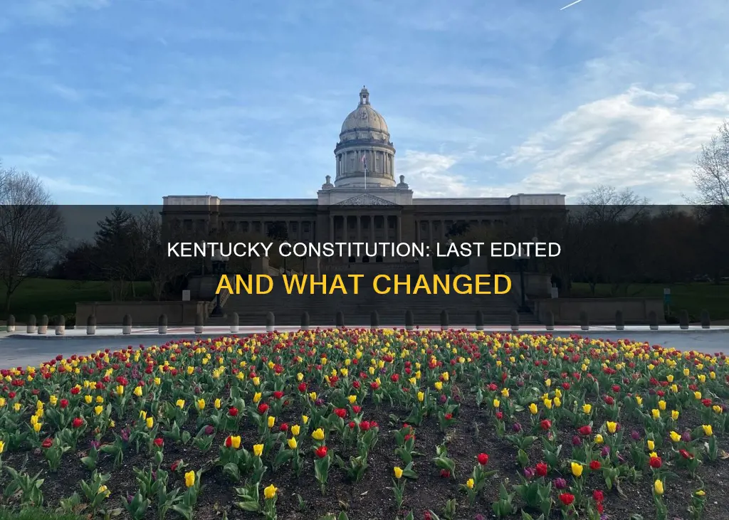 when was the last time kentucky constitution was edited