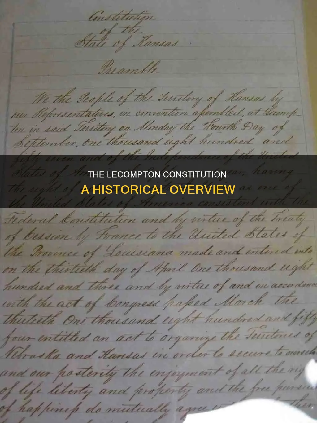 when was the lecompton constitution written