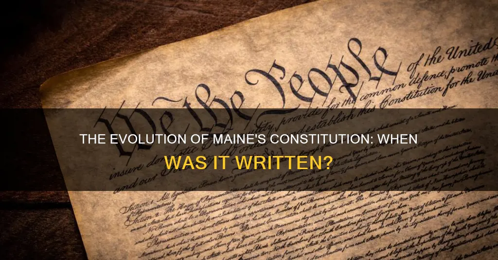 when was the maine constitution written