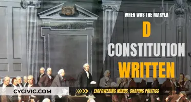 The Maryland Constitution: When Was It Written?