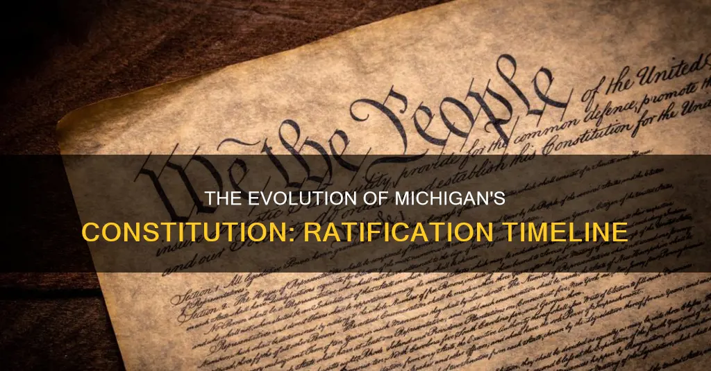 when was the michigan constitution ratified