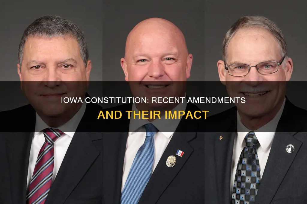 when was the most recent amendment of the iowa constitution