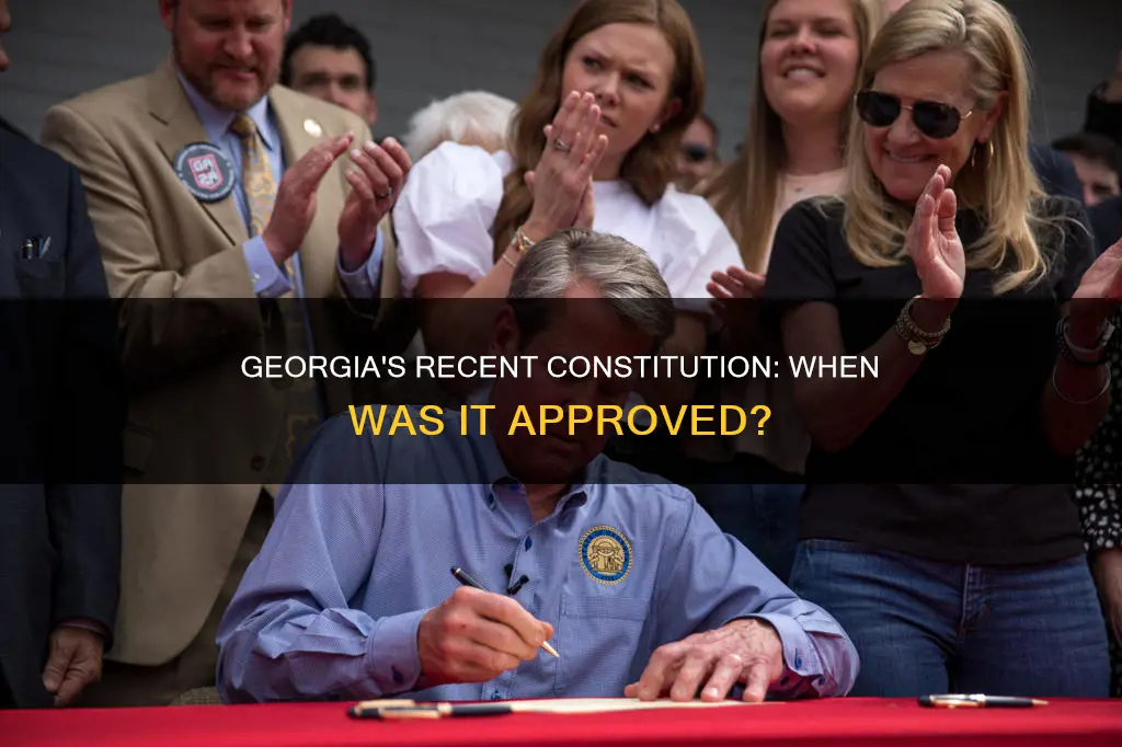 when was the most recent constitution approved in georgia