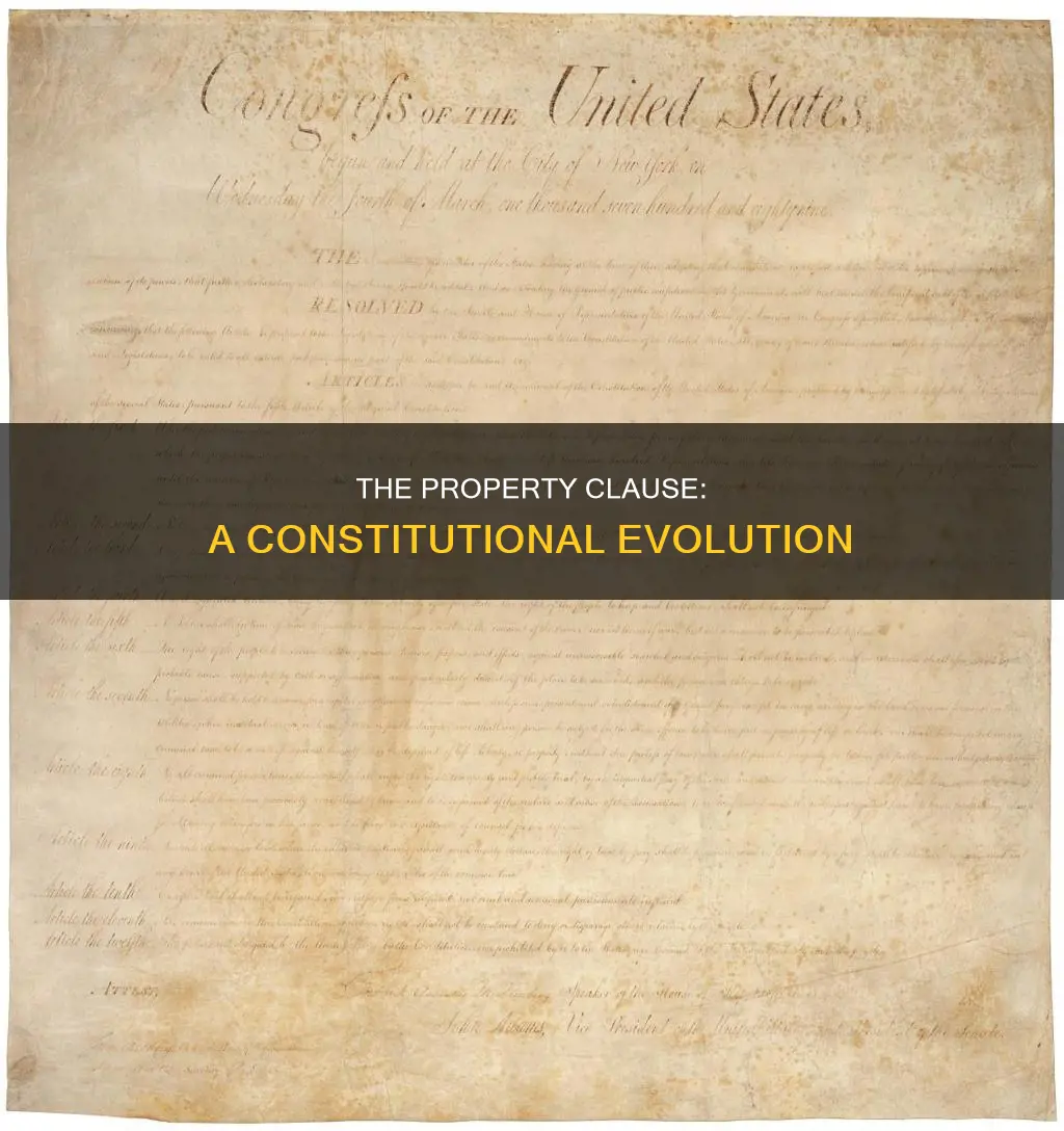 when was the property clause introduced to the constitution