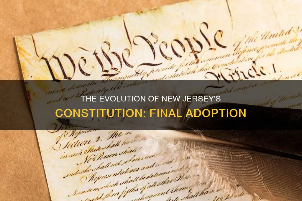when was the third and final nj constitution adopted