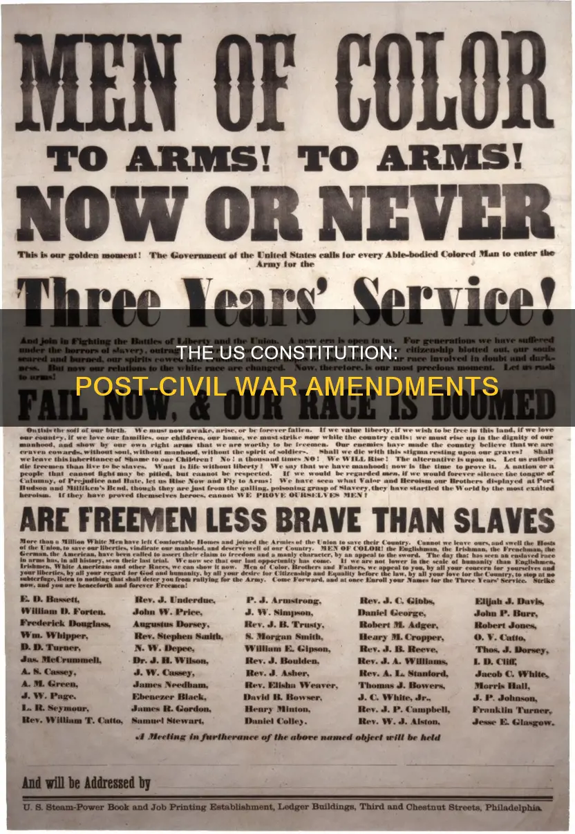 when was the us constitution amended after teh cicil war