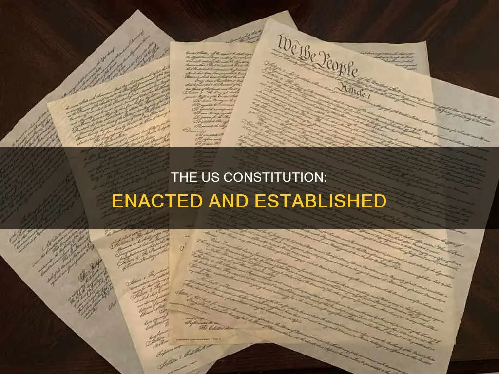 when was the us constitution put in place