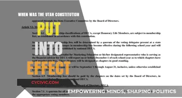 Utah Constitution: Effective Date and History