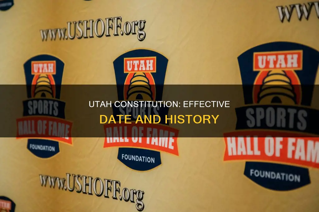 when was the utah constitution put into effect