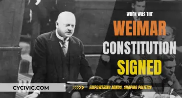 The Weimar Constitution: Signed in August, 1919