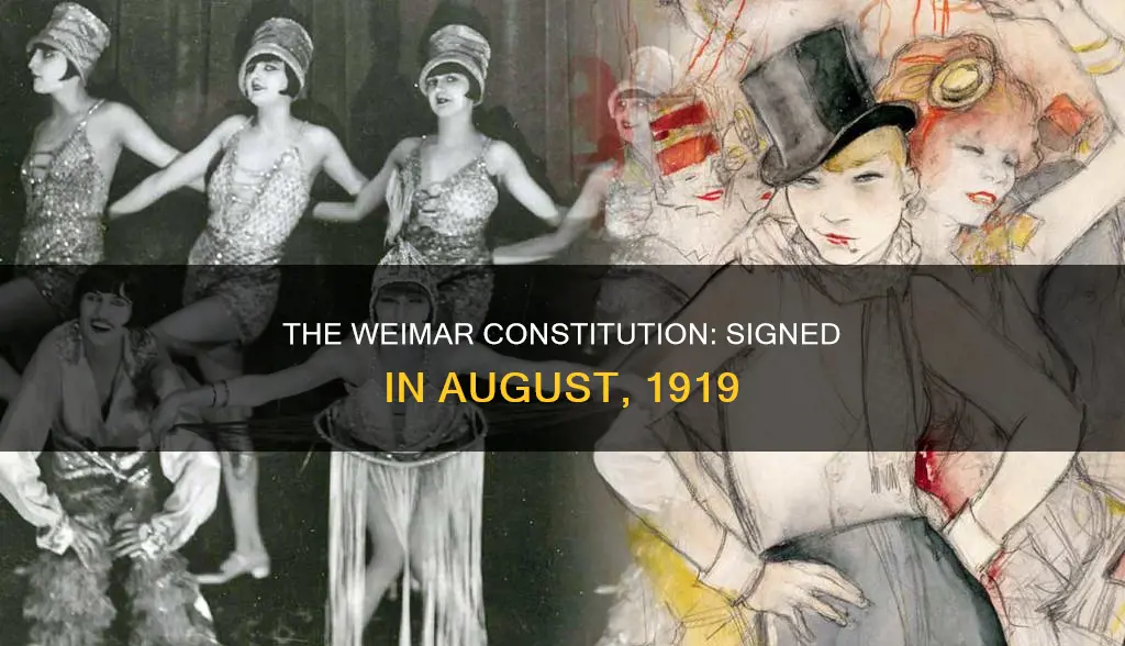 when was the weimar constitution signed