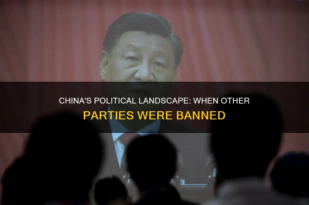 when were other political parties banned in china