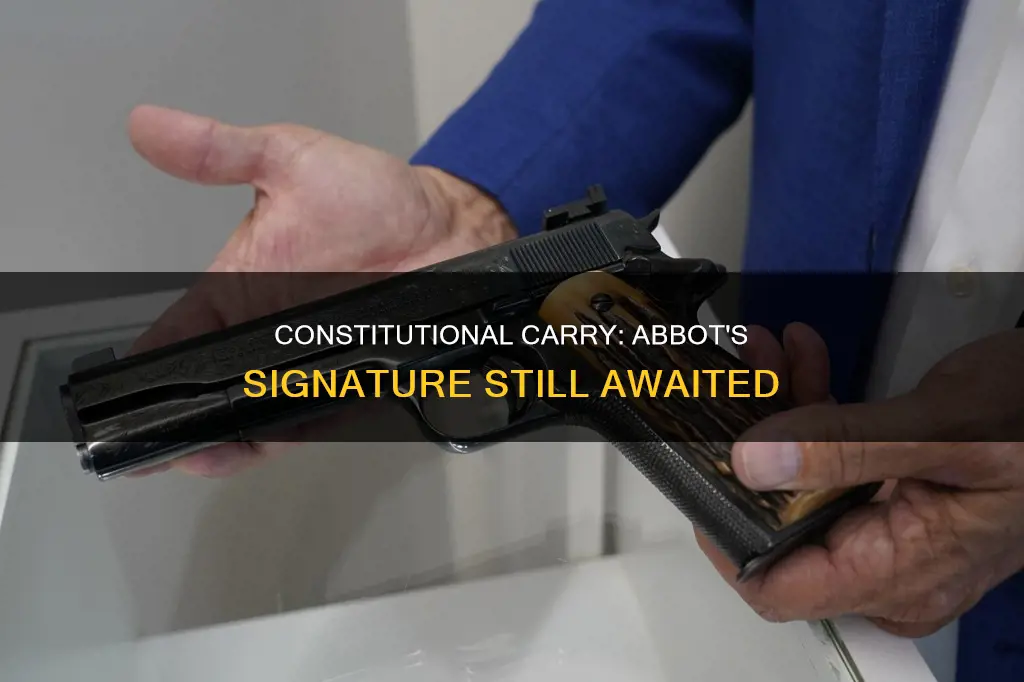 when will abbot sign constitutional carry