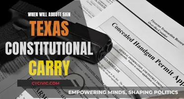 Abbott's Texas: Constitutional Carry and the Wait for Signature