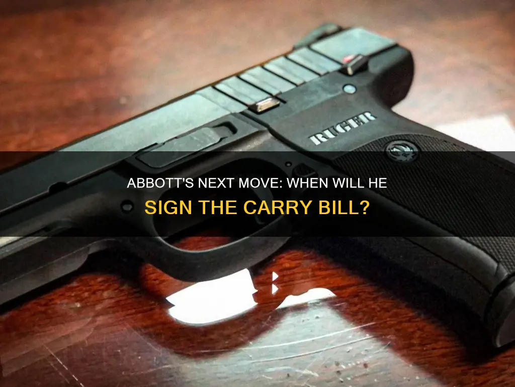 when will gov abbott sign constitutional carry bill